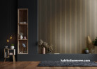 Lounge, lounge featuring dark wallpaper, lounge featuring moody hues