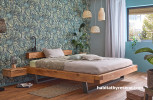 Bedroom, bedroom with statement wallpaper