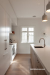 Kitchen, neutral kitchen, white kitchen, kitchen featuring Resene Half Wan White