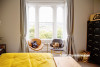 yellow and white bedroom, yellow duvet, yellow comforter, neutral bedroom, bedroom inspo, resene