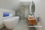 bathroom, modern bathroom, white bathroom, freestanding bath, neutral bathroom