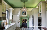 kitchen inspiration, painted ceiling ideas, green ceiling ideas, green kitchen ideas, kitchen ideas