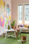 flower mural, mural, wallpaper, kids, children