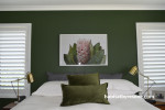 bedroom inspiration, green bedroom ideas, green interior ideas, bedroom feature wall ideas, resene