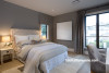 bedroom, spare bedroom, quest bedroom, grey bedroom, neutral bedroom, grey interior