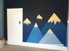 blue, kids, children, mural, mountain, mountains, feature wall